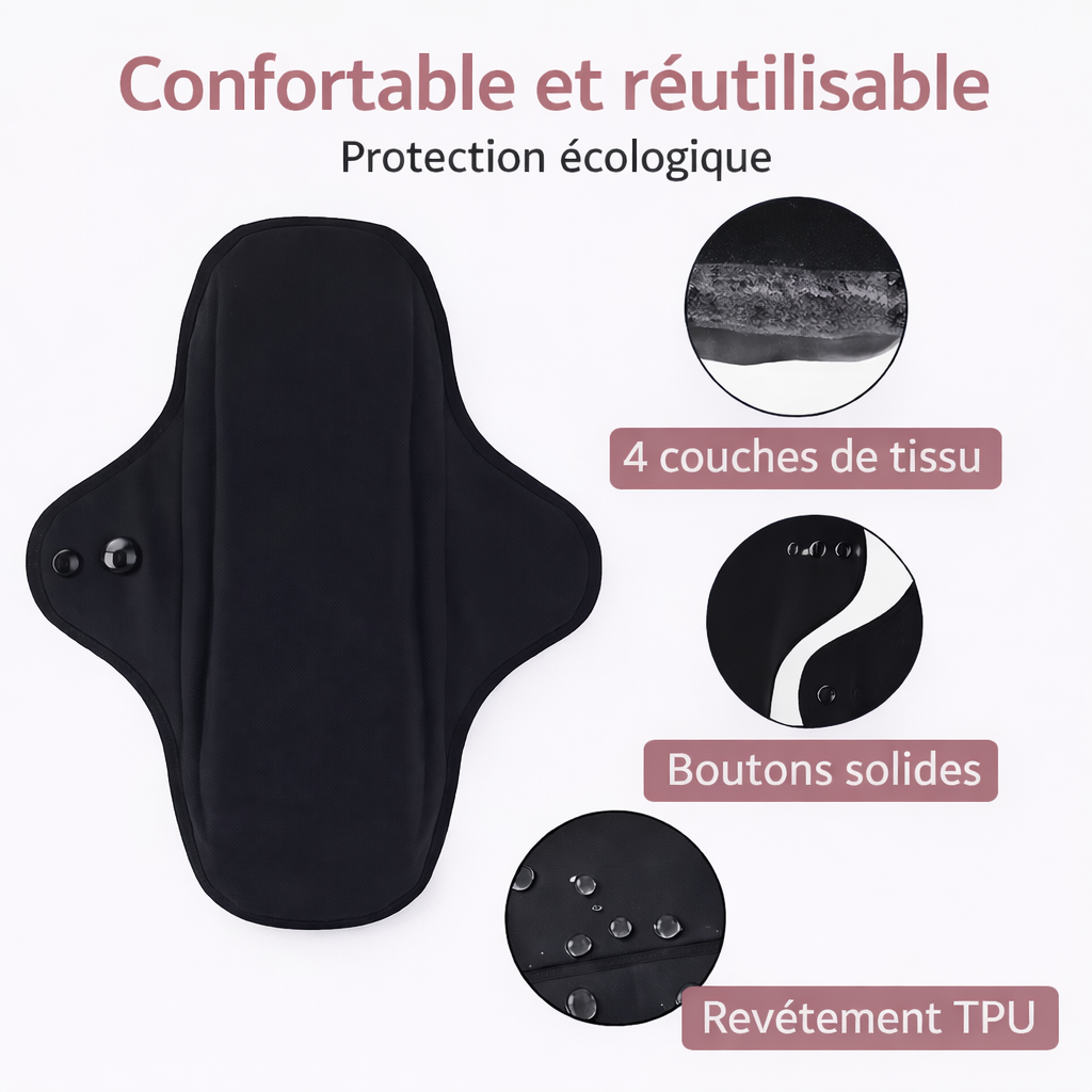 X3 Serviette Menstruelle Lavable - L'Alternative Zéro Déchet